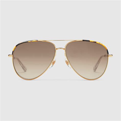 gucci aviator doppia g sun|Aviator Sunglasses for Women .